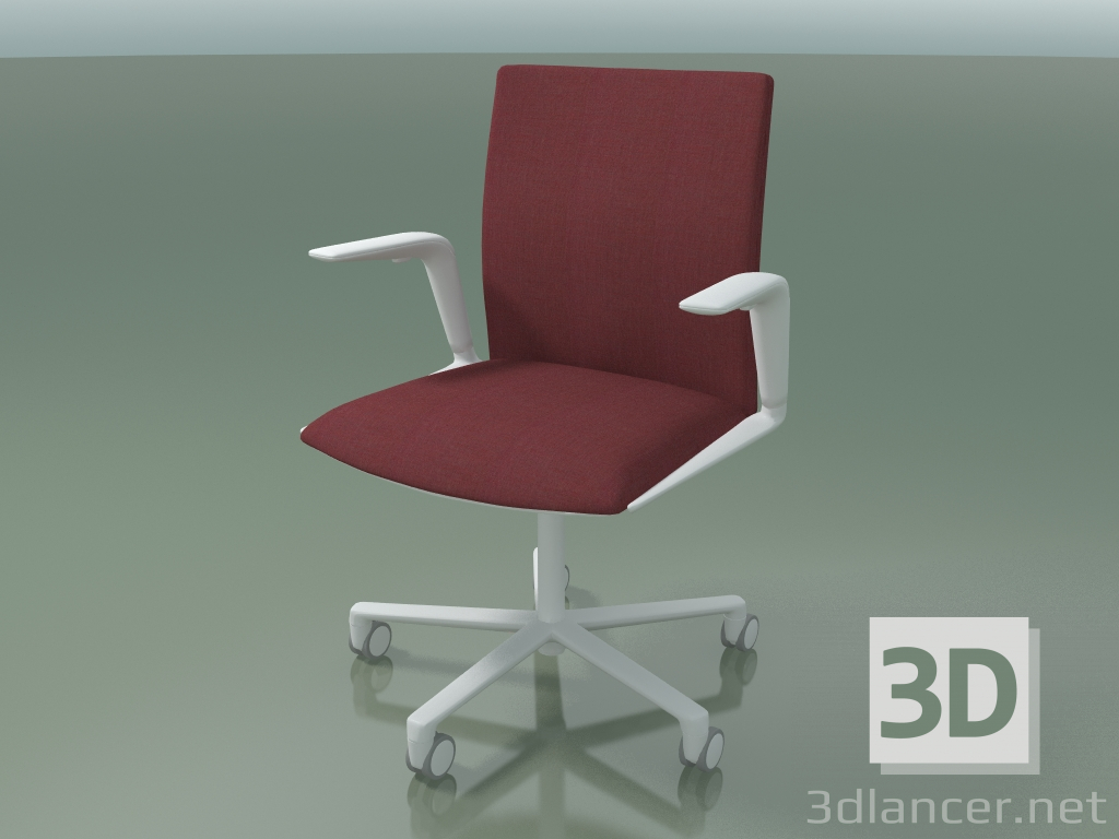 modello 3D Sedia 4817 (5 ruote, con rivestimento in tessuto, V12) - anteprima