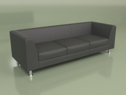 Sofa Evolution 3-seater (Black leather)