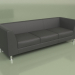 3D Modell Sofa Evolution 3-Sitzer (Schwarzes Leder) - Vorschau