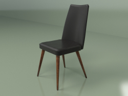 Silla Lounge Alta (cuero negro)