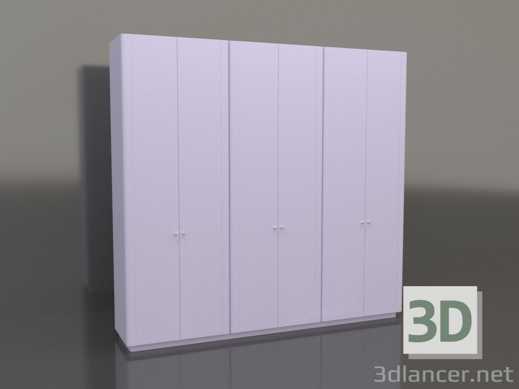 modèle 3D Armoire MW 04 peinture (3000x600x2850, lilas) - preview