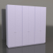 3d model Wardrobe MW 04 paint (3000x600x2850, lilac) - preview