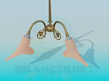 3d model Two ceiling chandelier - preview