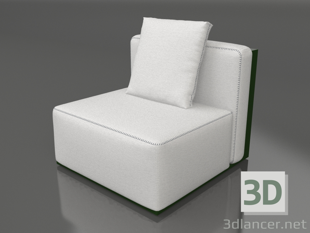 3d модель Диванный модуль, секция 3 (Bottle green) – превью