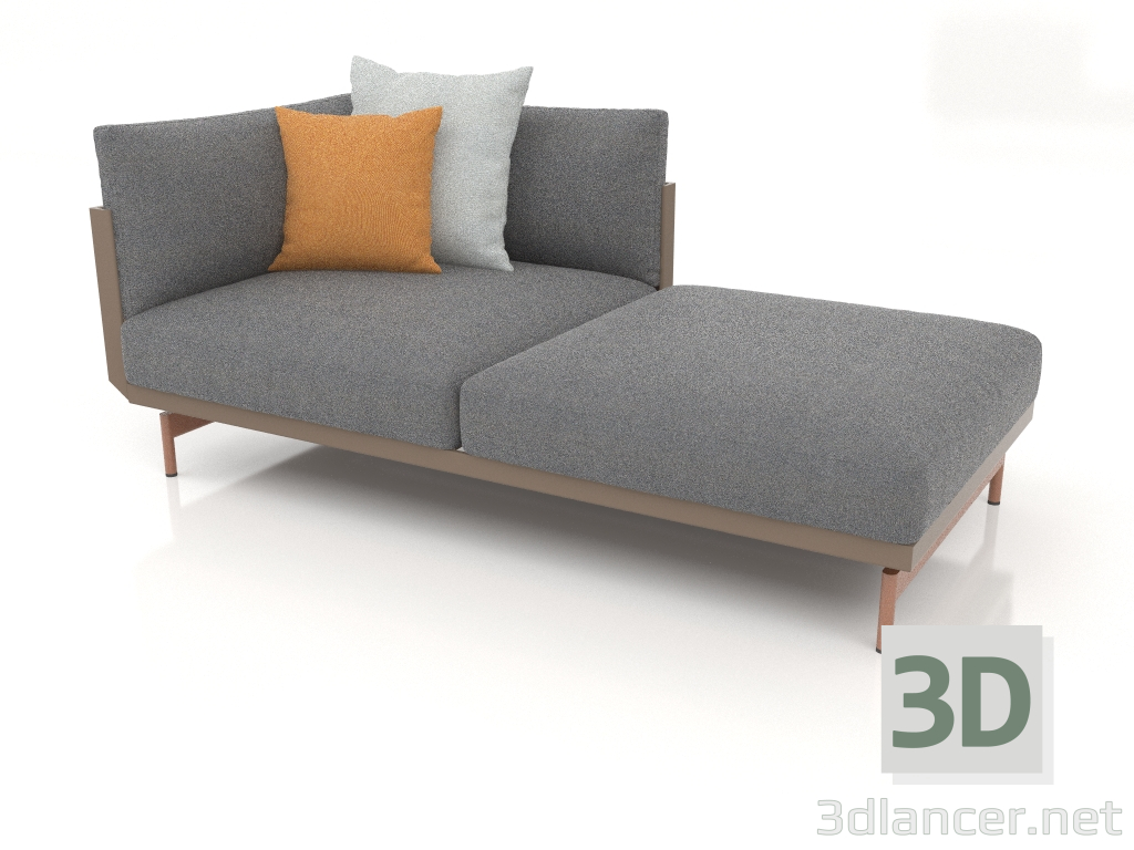 3d model Sofa module, section 2 right (Bronze) - preview