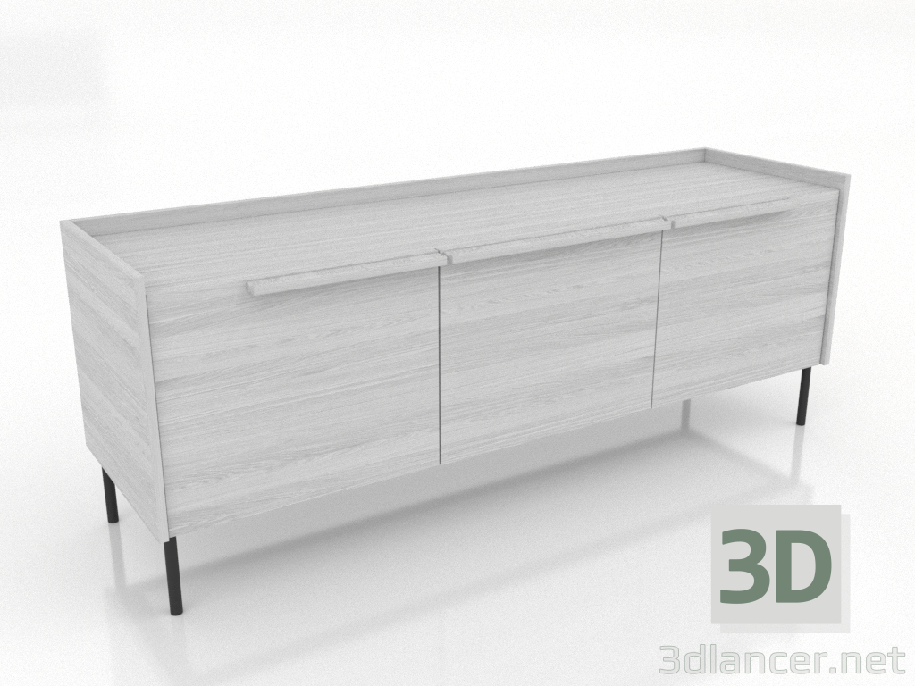 3d model TV cabinet 2 1500 mm (white RAL 9010) - preview 3d model TV cabinet 2 1500 mm (white RAL 9010) - preview