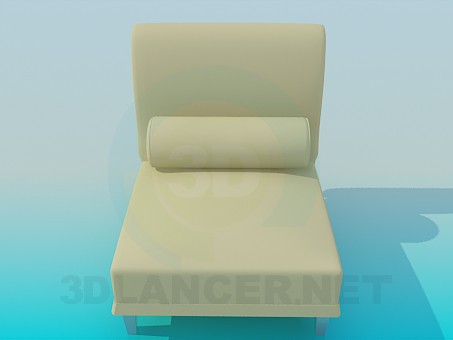 3D Modell Sofa mit Kissen - Vorschau