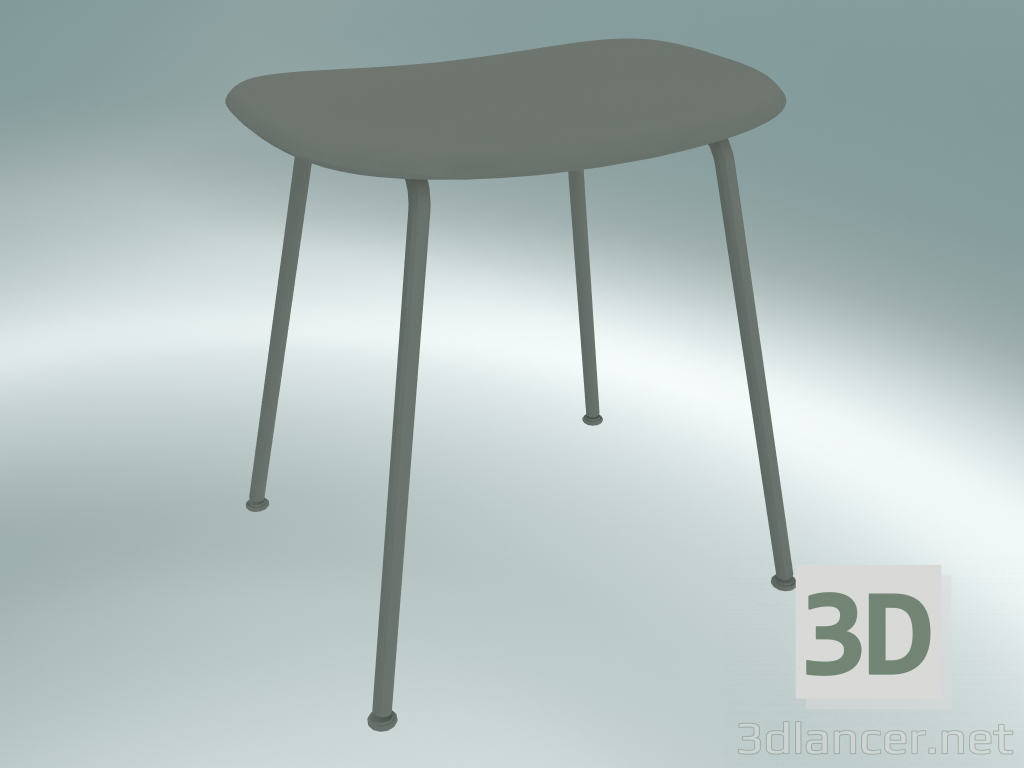 Modelo 3d Banqueta de tubo de fibra (cinza) - preview