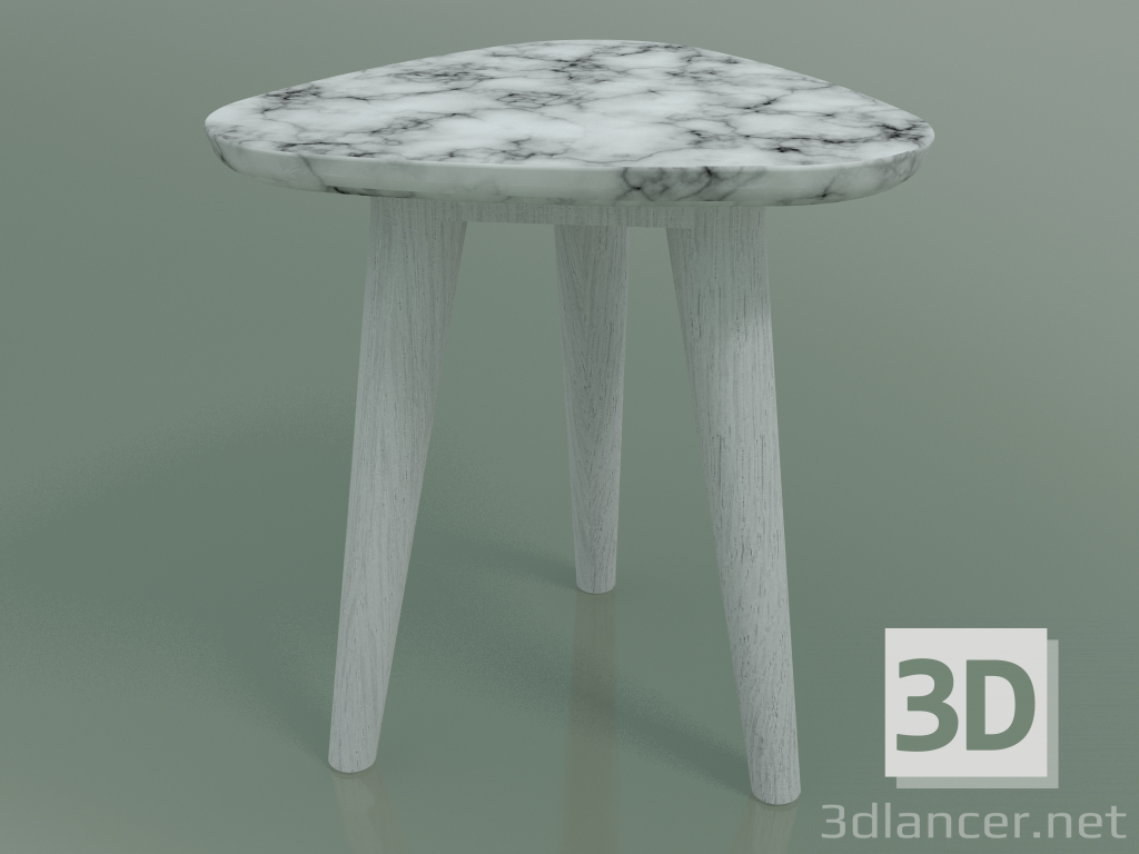 Modelo 3d Mesa de apoio (241, mármore, branco) - preview