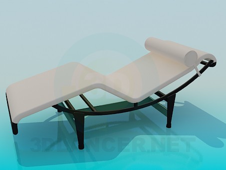 3d model Sunbed with headrest - preview