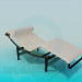 3d model Sunbed with headrest - preview