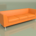 3D Modell Sofa Evolution 3-Sitzer (Oranges Leder) - Vorschau