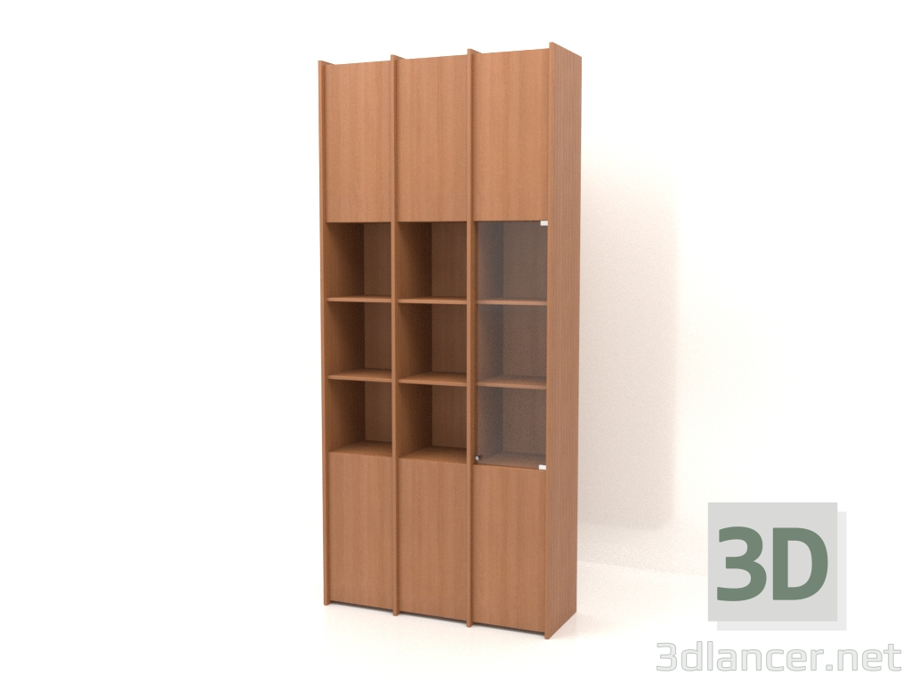 3D modeli Modüler raf ST 07 (1152х409х2600, ahşap kırmızısı) - önizleme