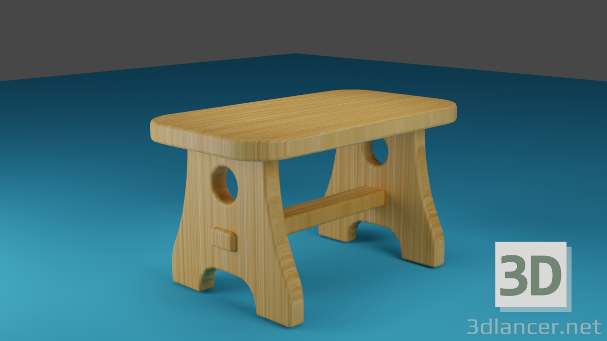 modèle 3D Tabouret - preview