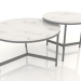 modèle 3D Set de 2 tables basses Fabio (céramique blanche) - preview