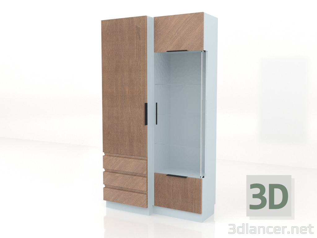 Modelo 3d Armário-vitrine à esquerda - preview