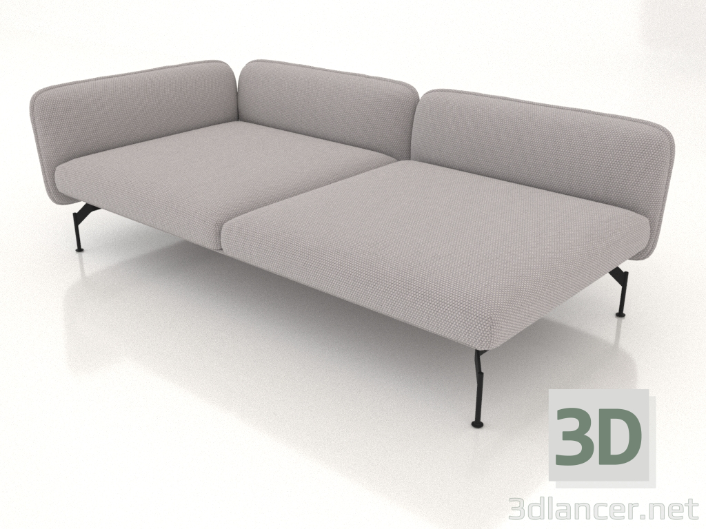 3d model Sofa module 2.5 seater deep with armrest 110 on the left - preview