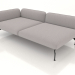 3d model Sofa module 2.5 seater deep with armrest 110 on the left - preview