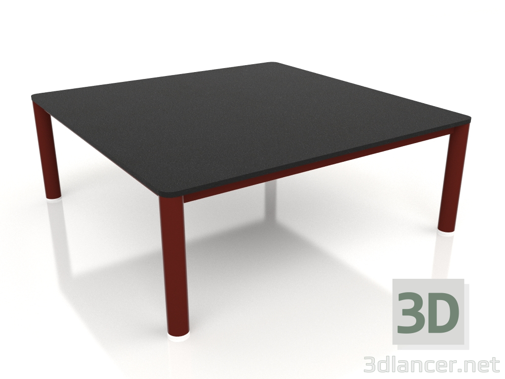 Modelo 3d Mesa de centro 94×94 (Vinho tinto, DEKTON Domoos) - preview