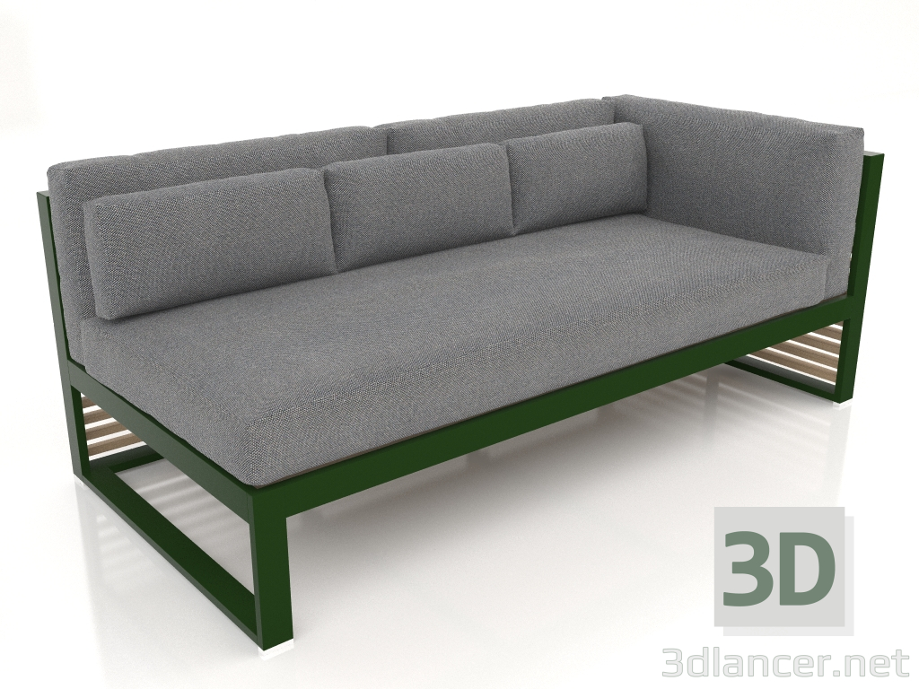 Modelo 3d Sofá modular, seção 1 direita (verde garrafa) - preview