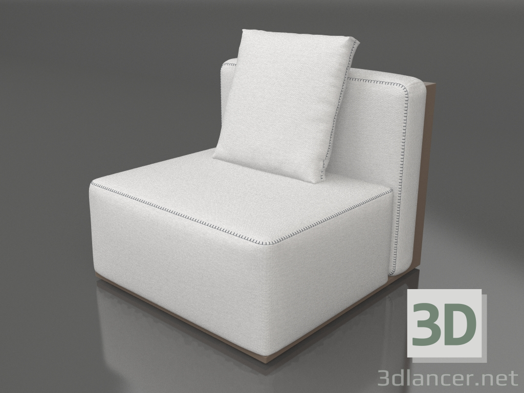 3d model Módulo sofá, sección 3 (Bronce) - vista previa