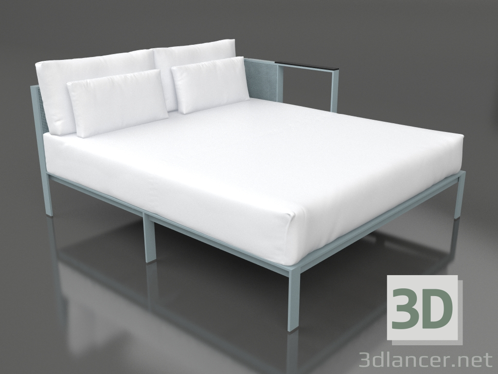 modello 3D Modulo divano XL, sezione 2 sinistra (grigio blu) - anteprima