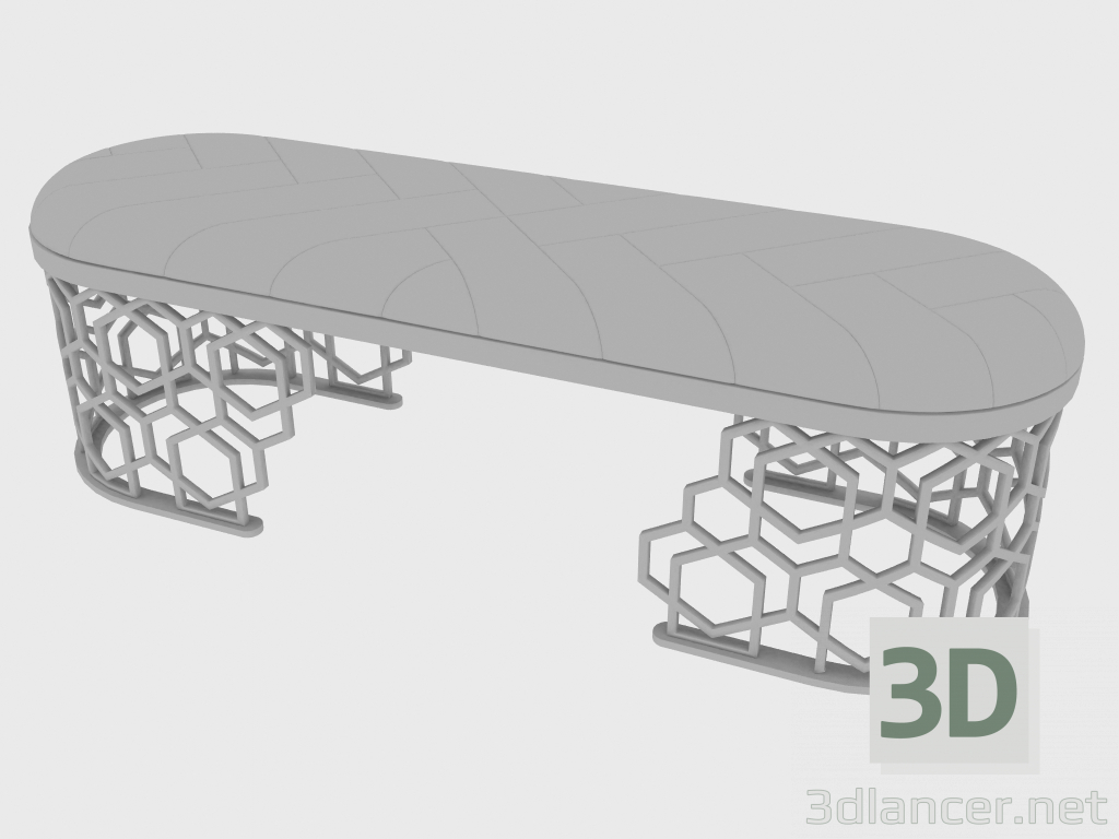 modello 3D Panca AMANDA BENCH (130x40xH40) - anteprima