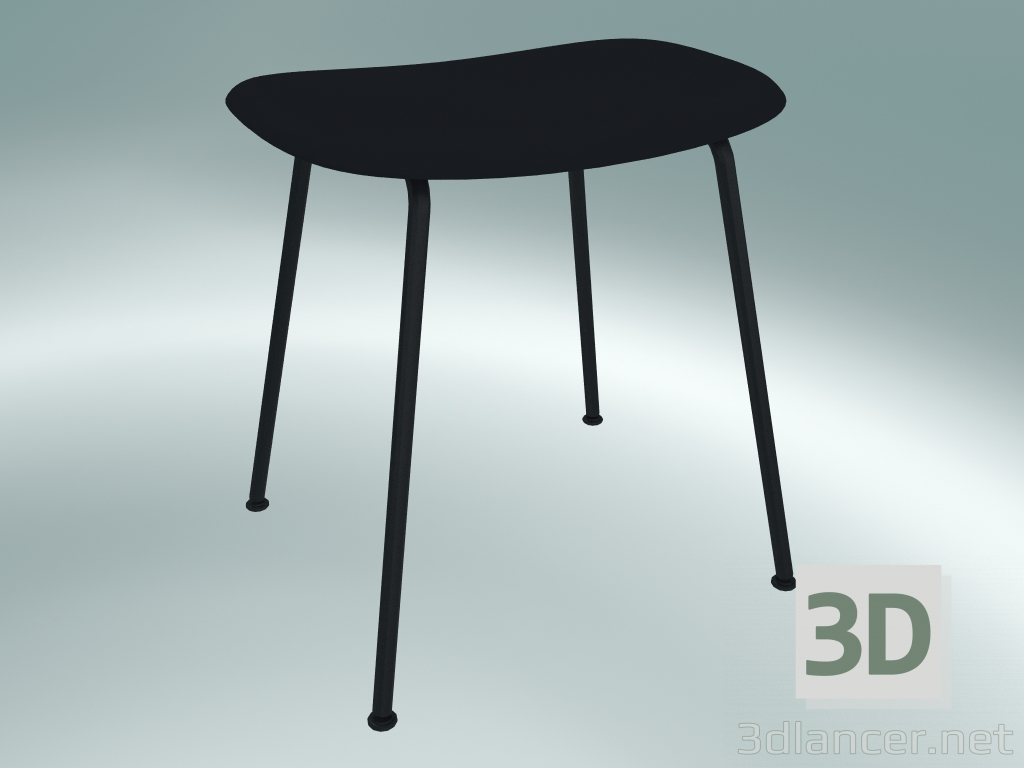 modèle 3D Tabouret en tube de fibre (noir) - preview