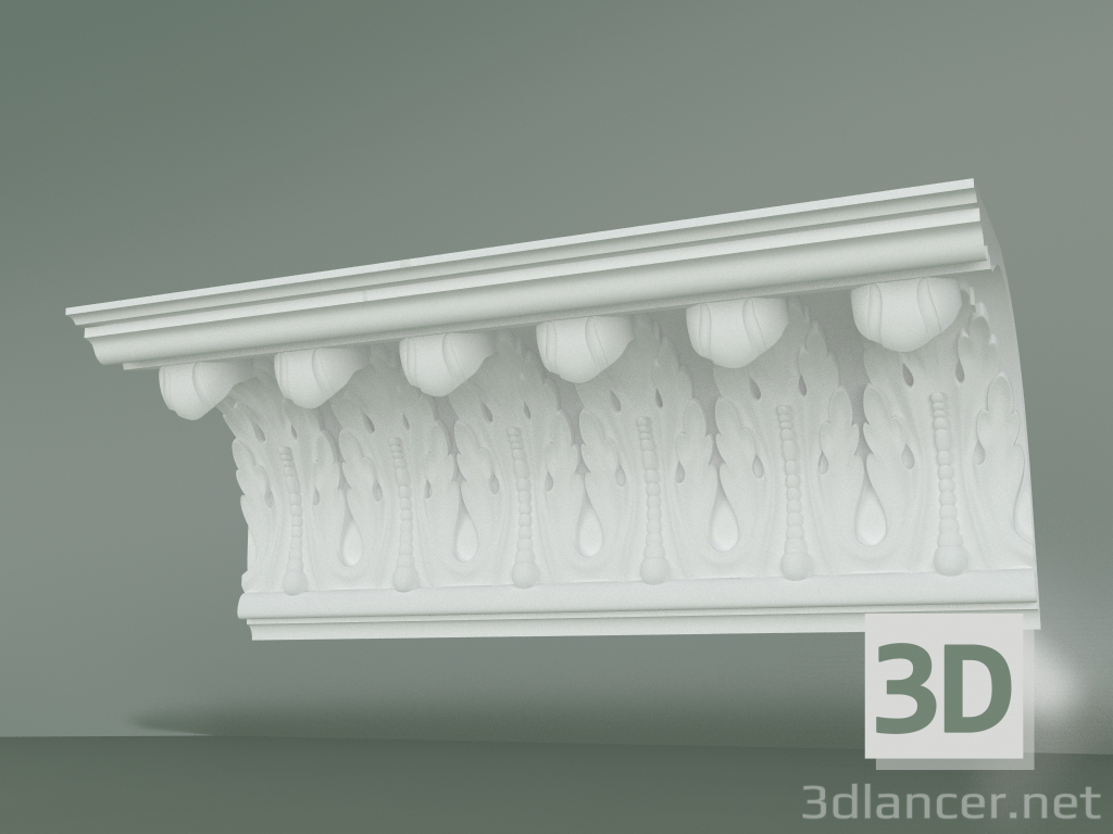 Modelo 3d Cornija de gesso pré-fabricada KM001 - preview