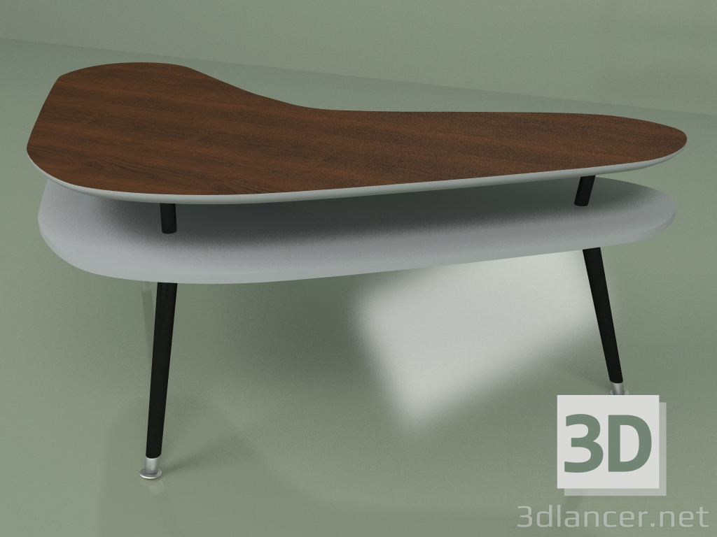 3D Modell Boomerang Couchtisch (hellgrau) - Vorschau