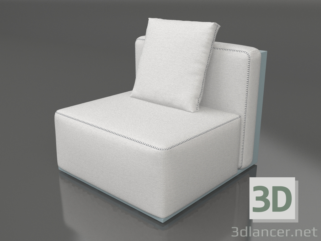 3d model Módulo sofá, sección 3 (Gris azul) - vista previa