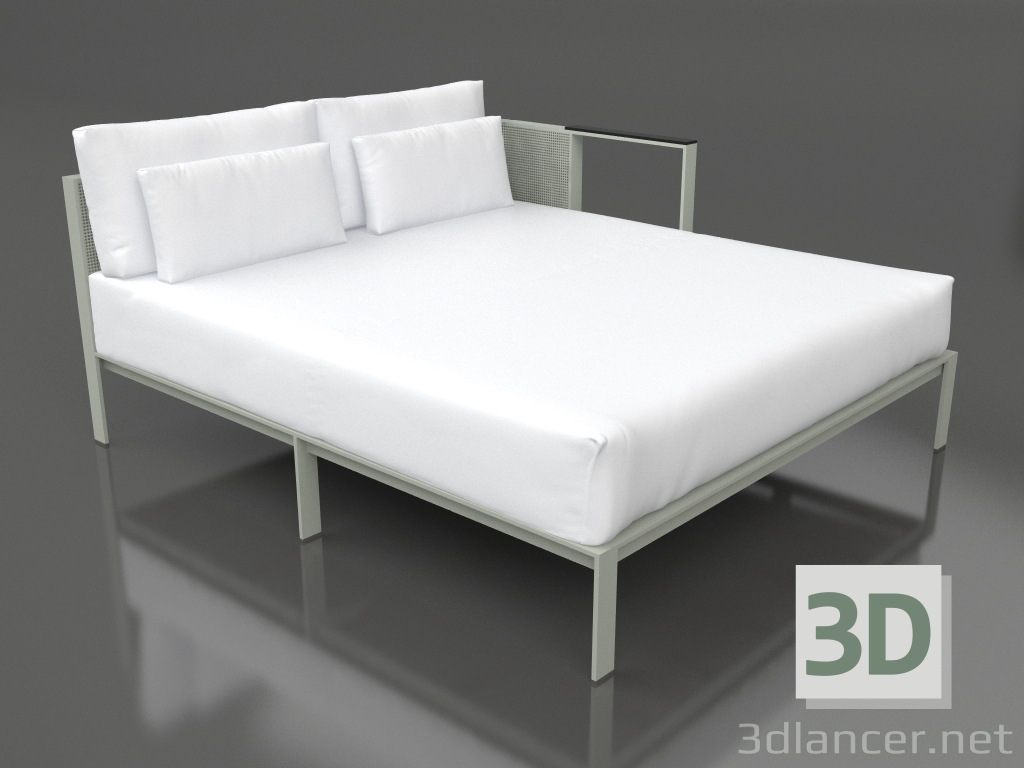 3d model Módulo sofá XL, sección 2 izquierda (Gris cemento) - vista previa