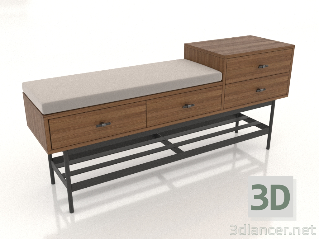 Modelo 3d Banquete 3 (nogueira clara) - preview