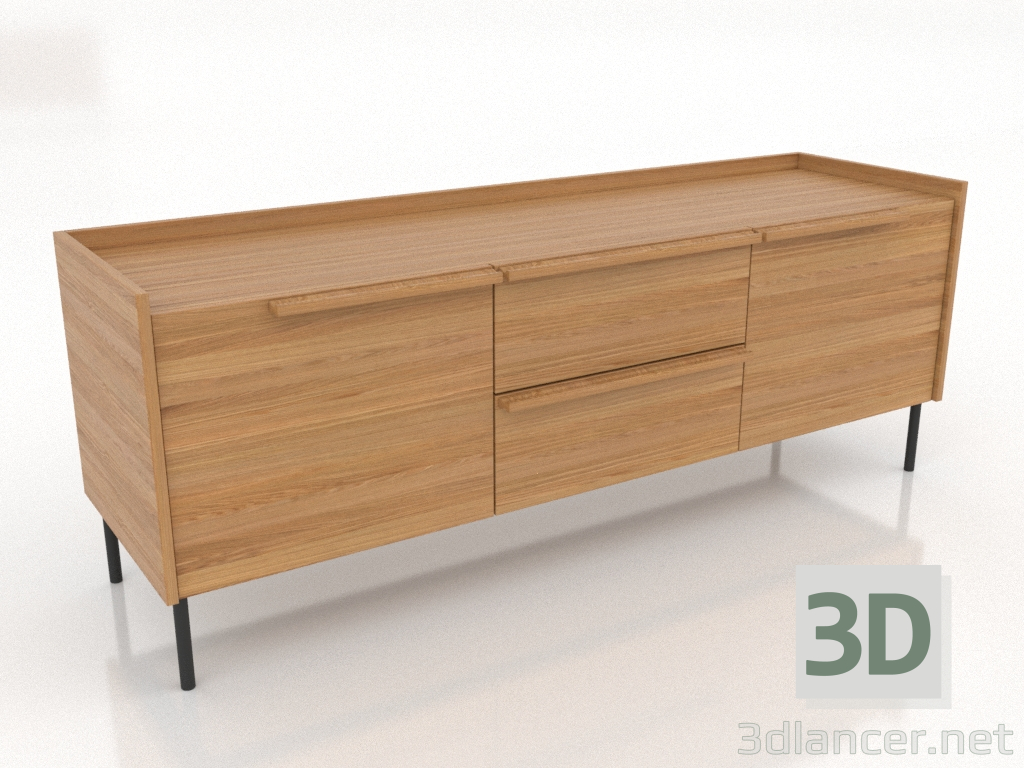 Modelo 3d Suporte de TV 3 1500 mm (carvalho natural) - preview Modelo 3d Suporte de TV 3 1500 mm (carvalho natural) - preview