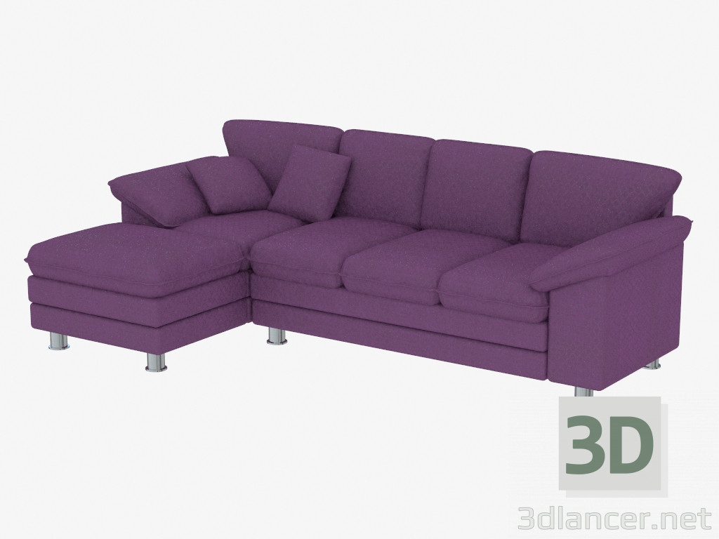 3d model Sofá cama de esquina para tres personas - vista previa