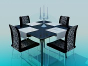 Conjunto de mesa e cadeiras