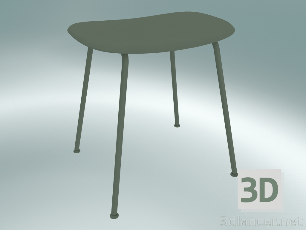 3d model Fiber tube stool (Dusty Green) - preview