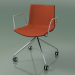 3d model Chair 0333 (4 castors, with armrests, LU1, with front trim, wenge) - preview