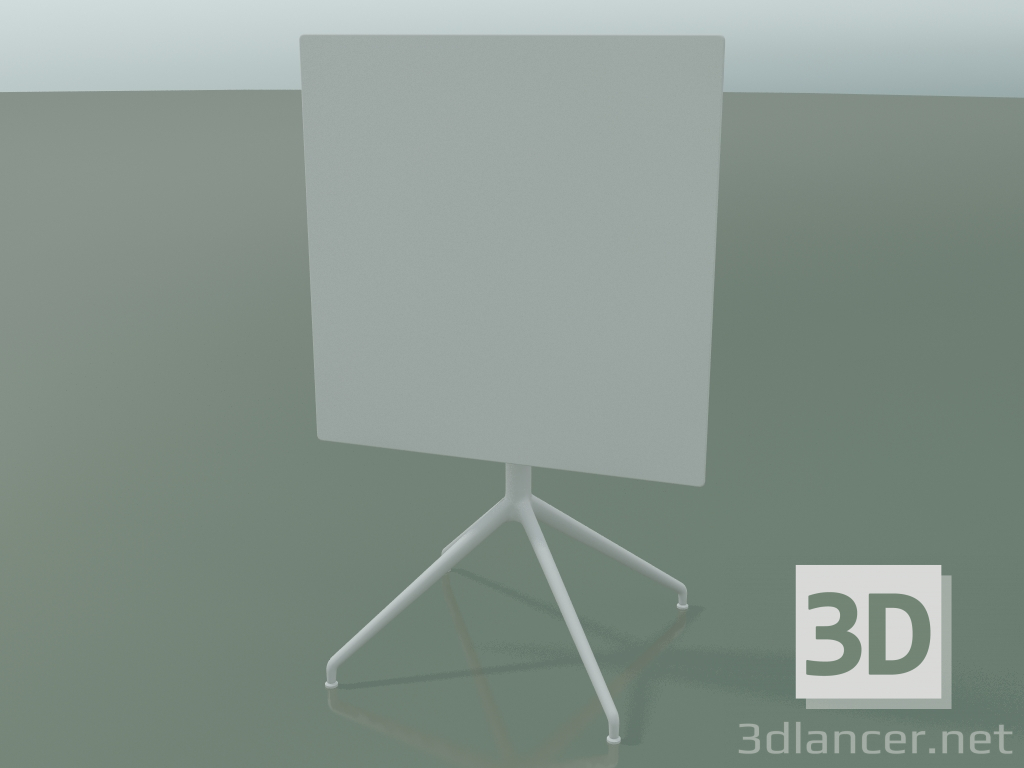 modèle 3D Table carrée 5741 (H 72,5 - 69x69 cm, pliée, Blanc, V12) - preview