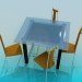 3d model Table with chairs in the art nouveau style - preview