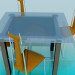 3d model Table with chairs in the art nouveau style - preview