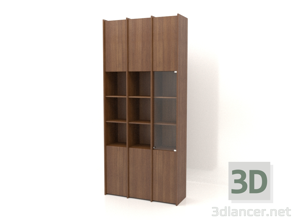 3d модель Модульний стелаж ST 07 (1152х409х2600, wood brown light) – превью