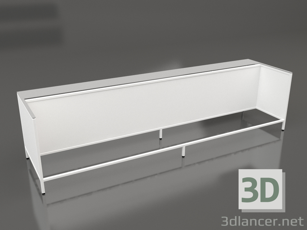 Modelo 3d Ilha V1 (com pouso) em 120 quadro 6 (branco) - preview