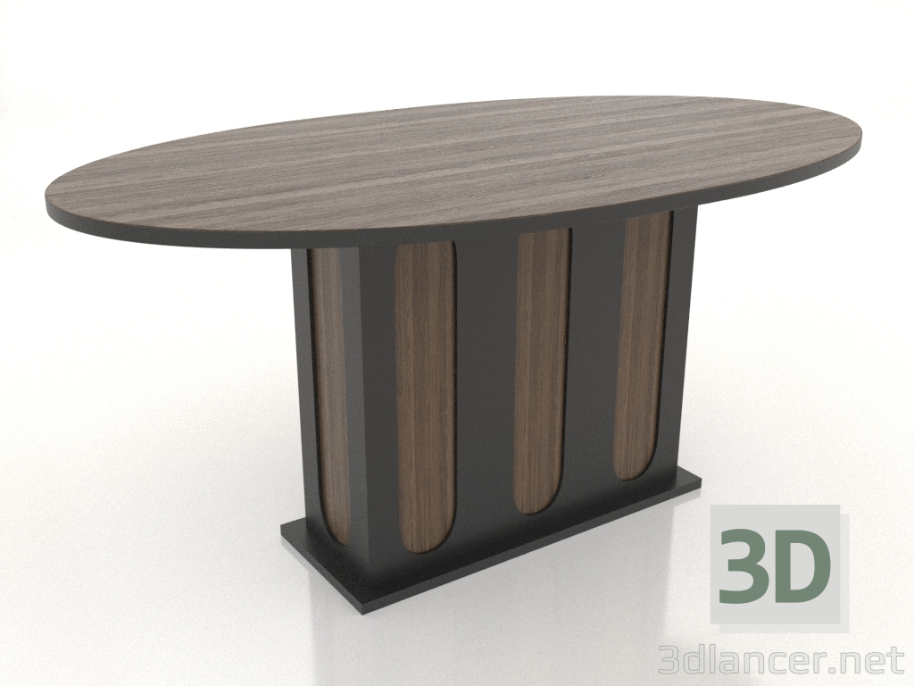 Modelo 3d Mesa de jantar OVAL 1600x900 mm (nogueira freixo clareado) - preview