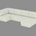 3D Modell Sofa umwandelbar Eckleder - Vorschau