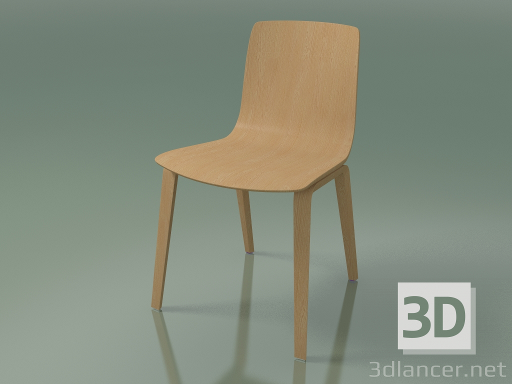 3d model Chair 3910 (4 wooden legs, oak) - preview