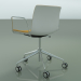 3d model Chair 2048 (5 castors, with armrests, chrome, with front trim, PO00401) - preview