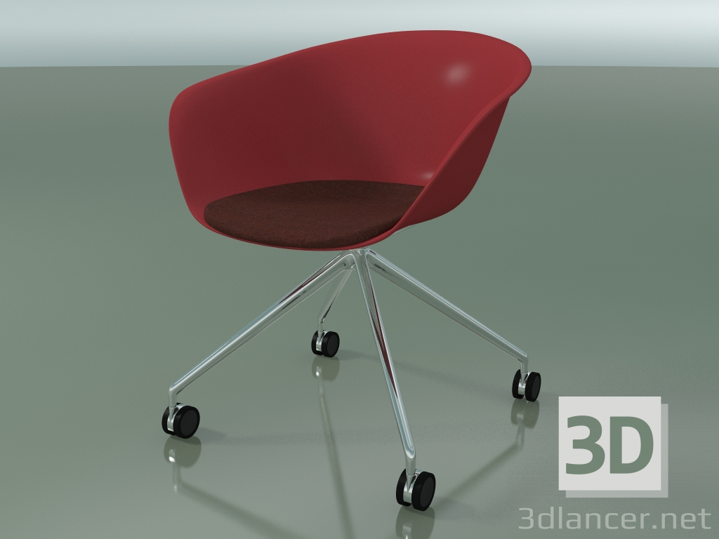 3D modeli Sandalye 4227 (4 tekerlek, koltukta minderli, PP0003) - önizleme