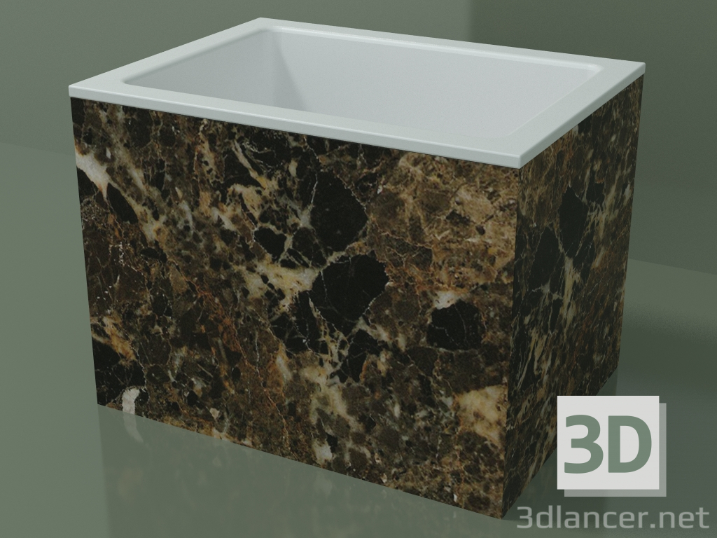 modello 3D Lavabo da appoggio (01R122101, Emperador M06, L 48, P 36, H 36 cm) - anteprima