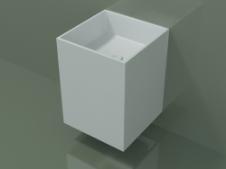 Wall-mounted washbasin (02UN13101, Glacier White C01, L 36, P 36, H 48 cm)